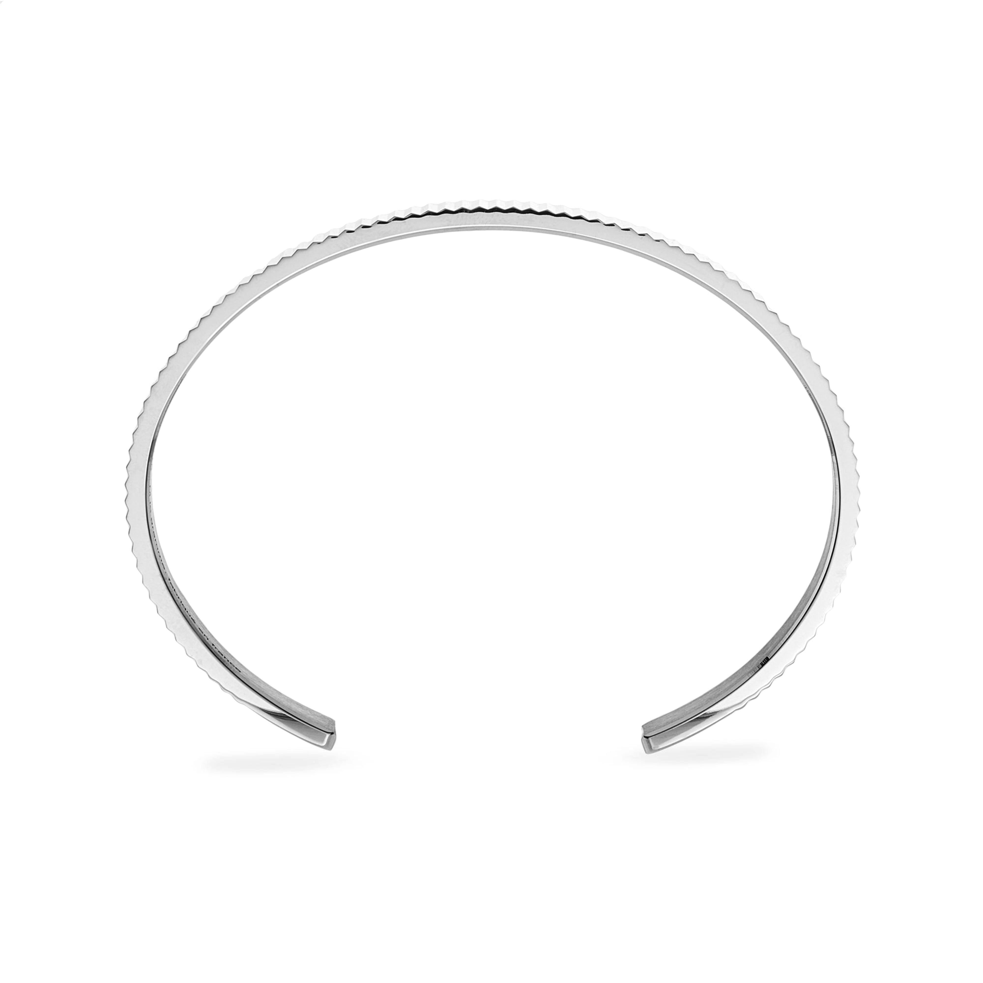 Le Gramme - 23g Guilloche Vertical Cuff Silver