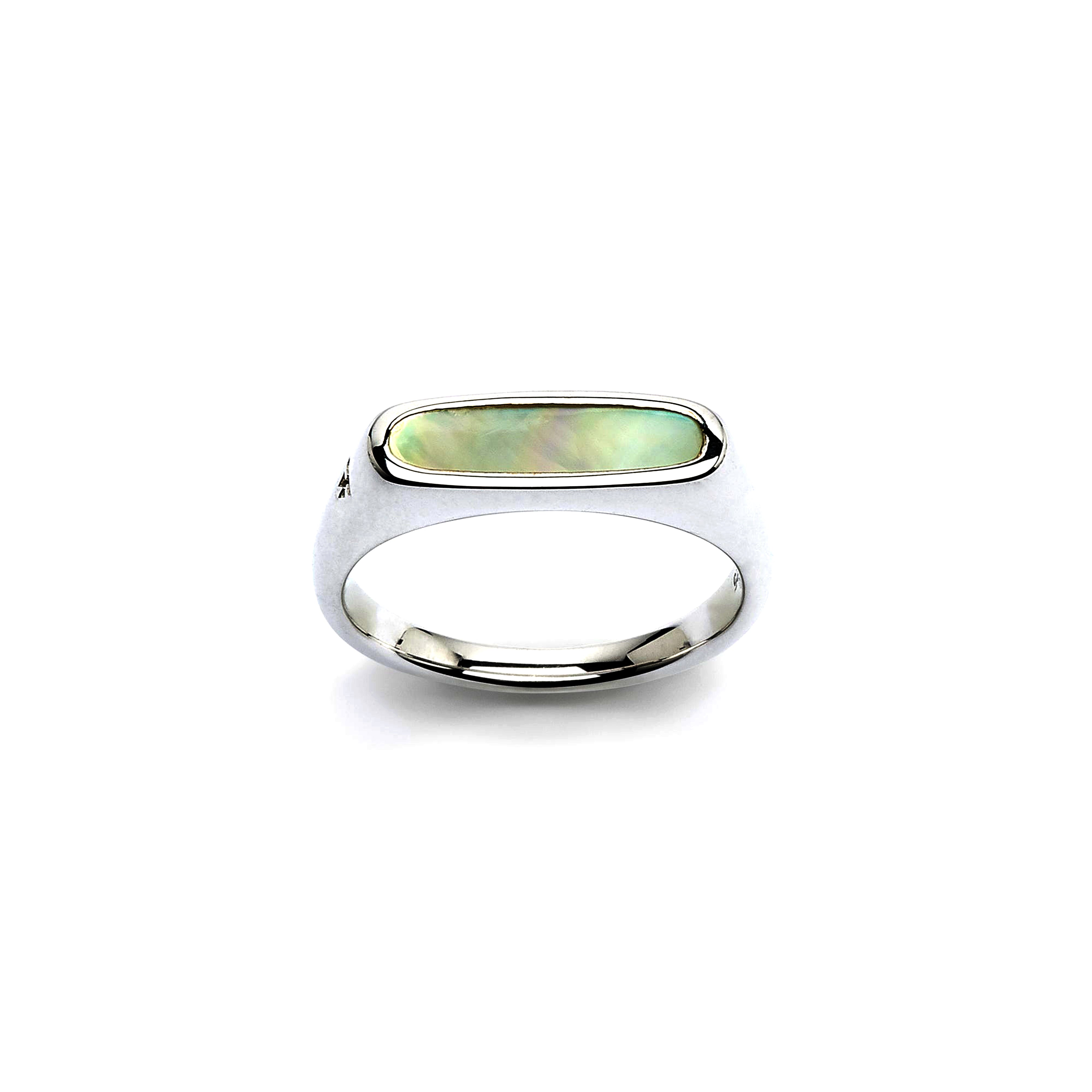 Tom Wood - Mario Ring White Mother of Pearl