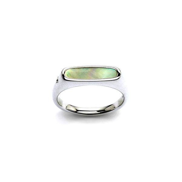 Tom Wood - Mario Ring White Mother of Pearl