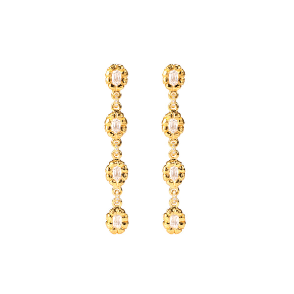 Patcharavipa - Globe Grid Earrings - (Yellow Gold)