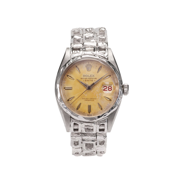 Patcharavipa - Custom Vintage Rolex Oysterdate Perpetual - (White Gold/Silver)