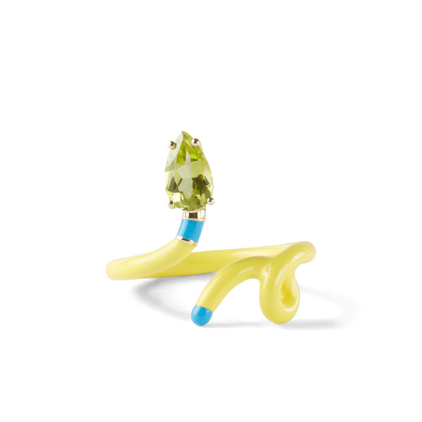 Bea Bongiasca - Women’s Baby Vine Head To Toe Ring - (Yellow/Blue)