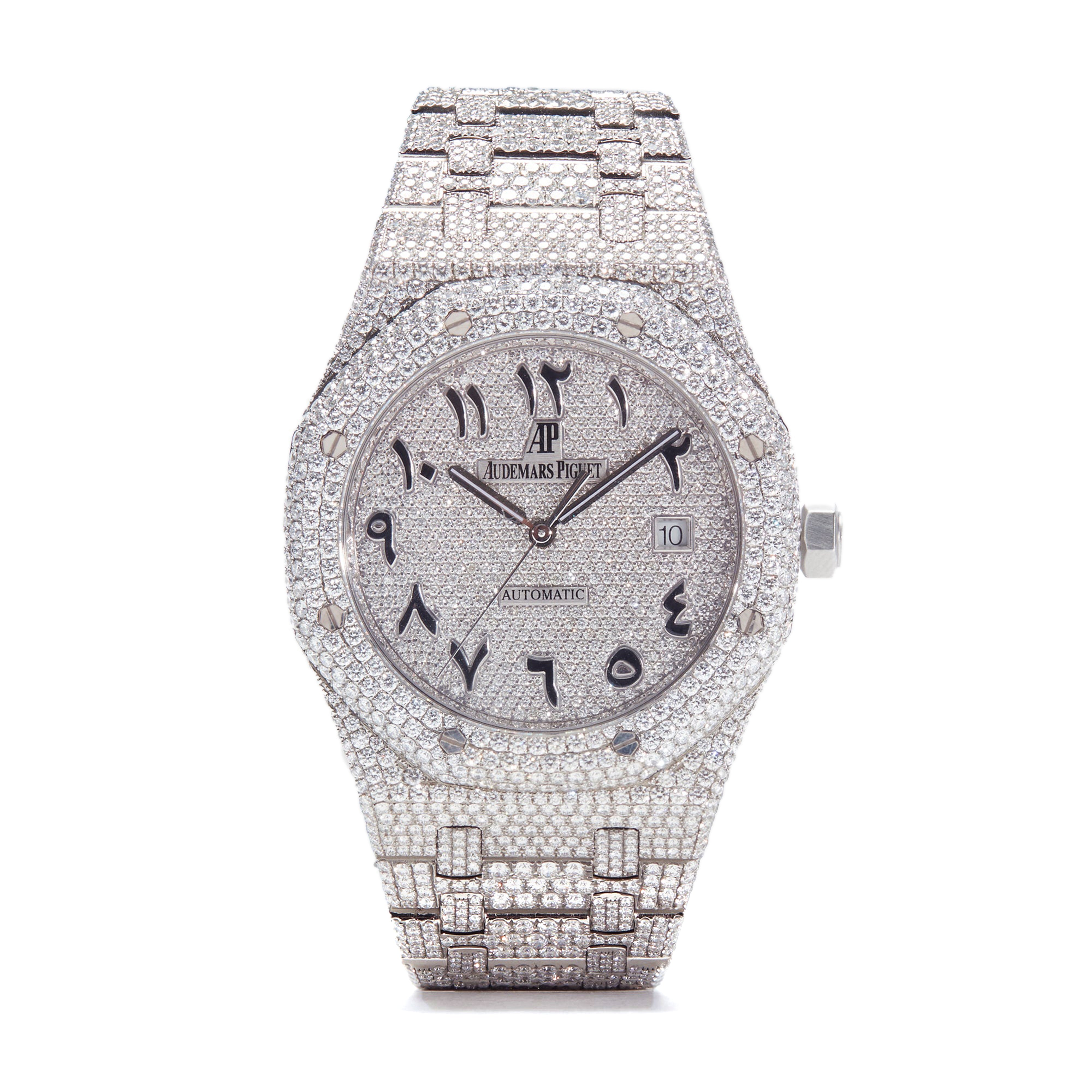 Private Label Customised Audemars Piguet with White Diamonds and