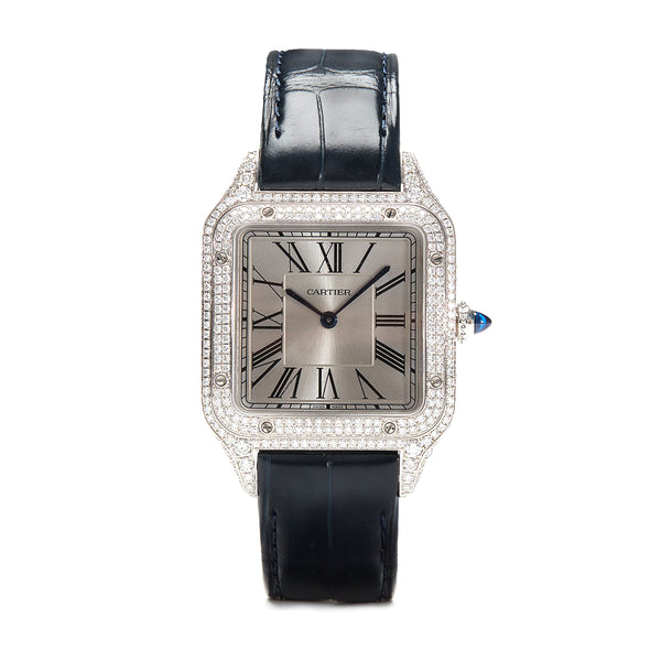 Private Label - Cartier Santos with Leather Strap - (Black)