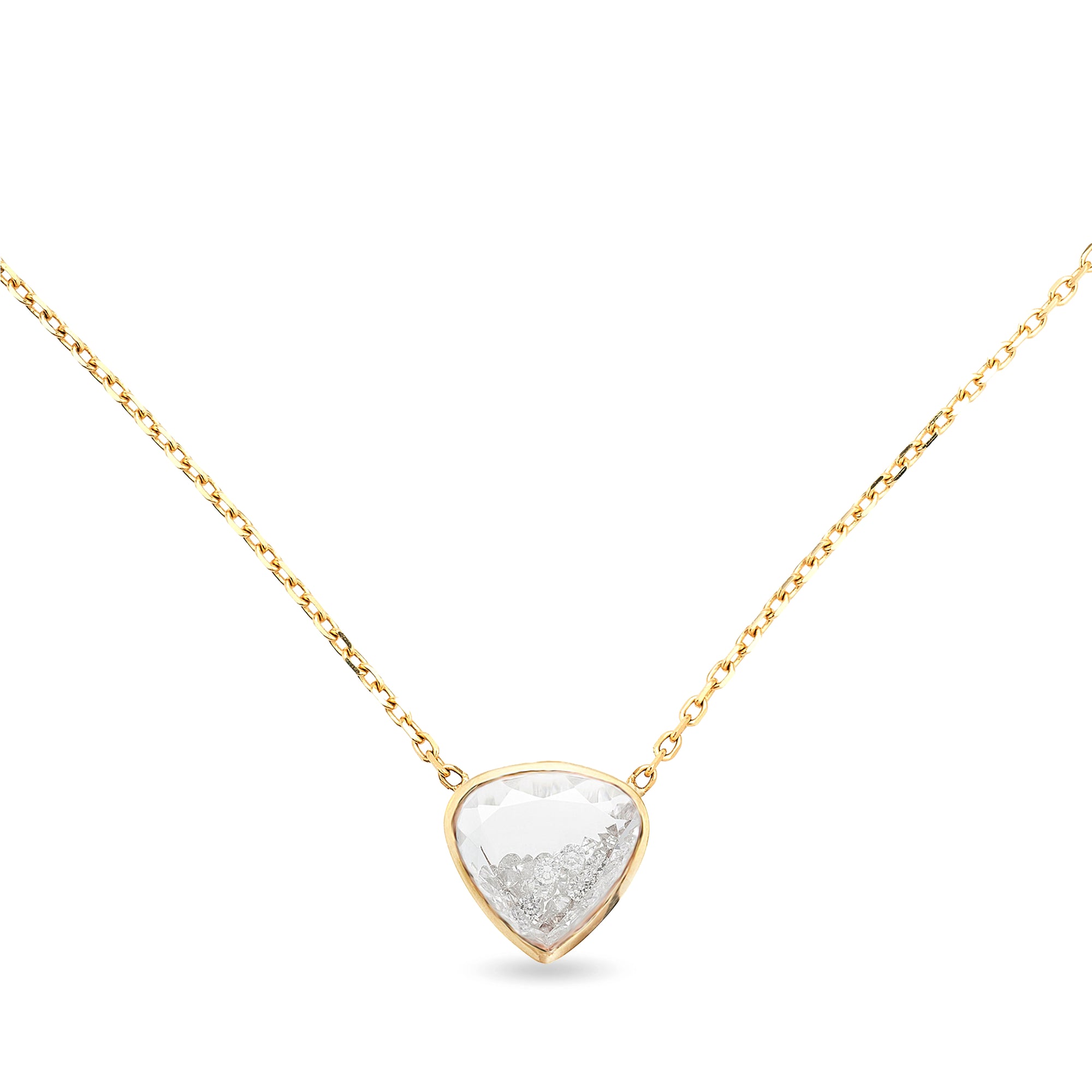 Moritz Glik - Naipe Heartish Necklace - (Yellow Gold/Diamond) view 1