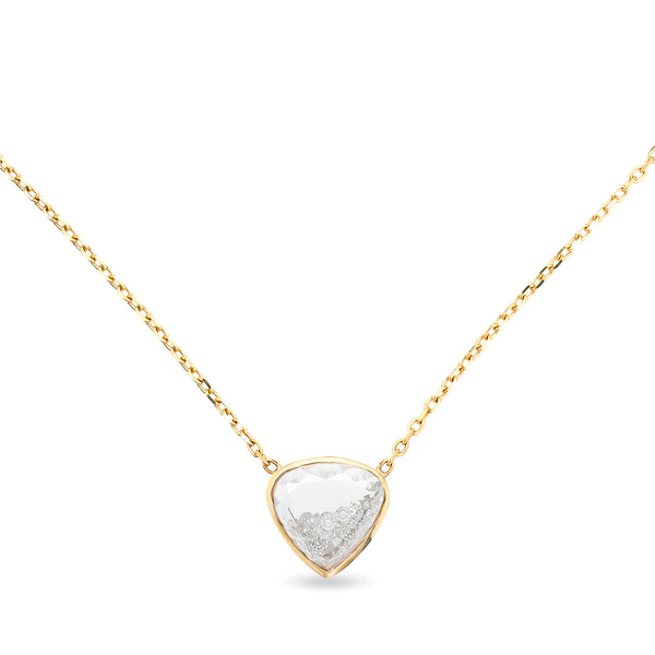 Moritz Glik - Naipe Heartish Necklace - (Yellow Gold/Diamond)