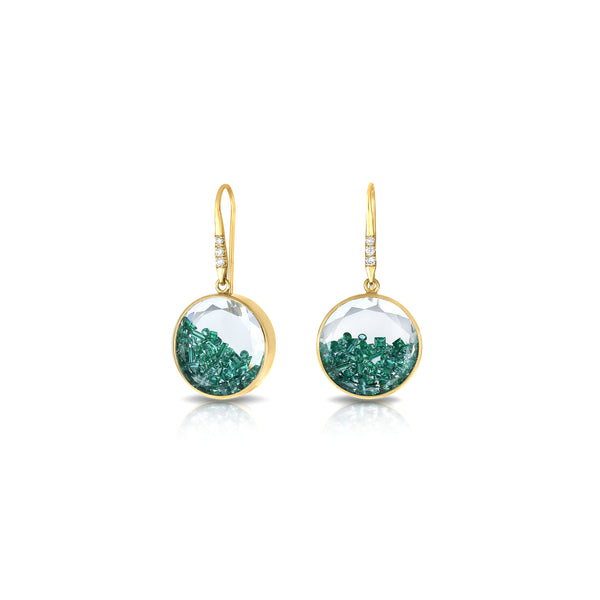 Moritz Glik - Core 15 Emerald Earrings - (Yellow Gold/Emerald)