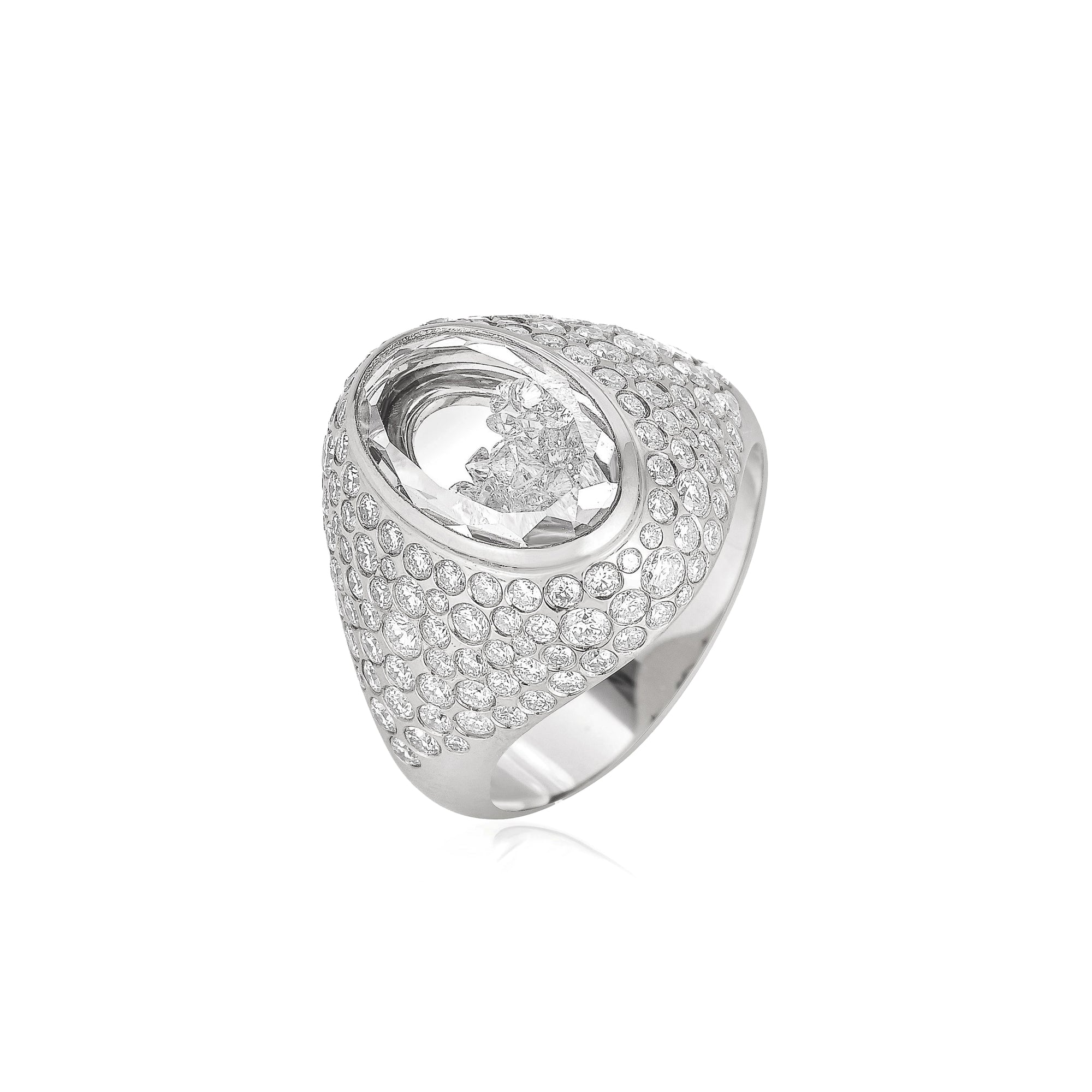 Moritz Glik - Dedinho Gala Signet Ring - (White Gold/Diamond) view 1