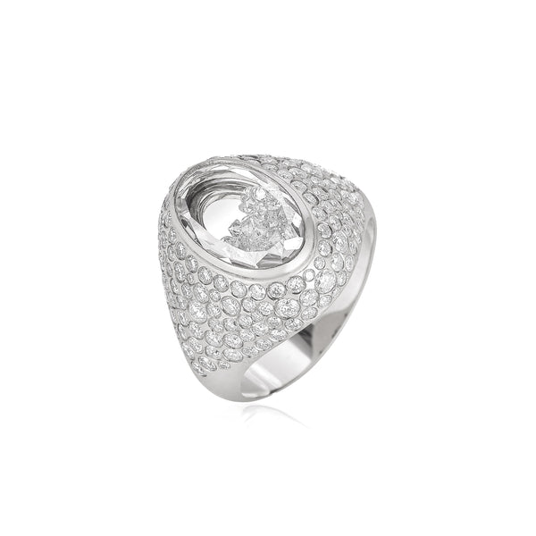 Moritz Glik - Dedinho Gala Signet Ring - (White Gold/Diamond)