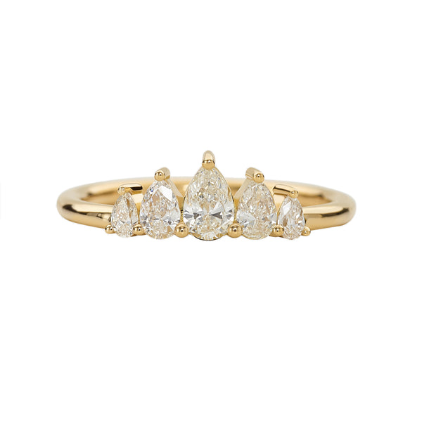 Artëmer - Unique Pear Diamond Engagement Ring - (Yellow Gold/Diamond)