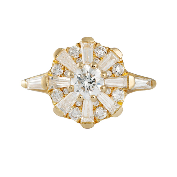Artëmer - The Sun Temple Ring - (Yellow Gold/Diamond)