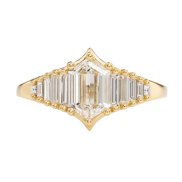 Artëmer - Art Deco Inspired Engagement Ring - (Yellow Gold/Diamond)