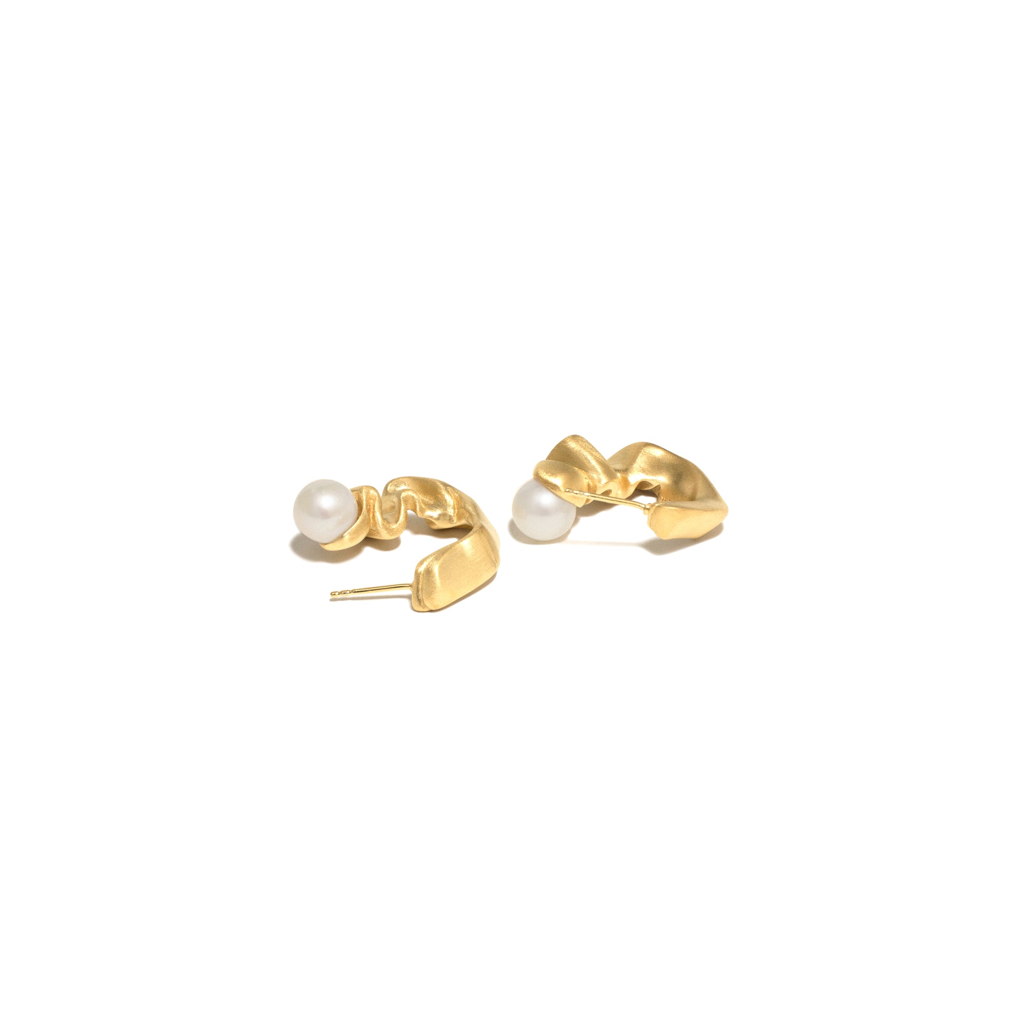 Completedworks - Crumple II Earrings - (Gold) view 2