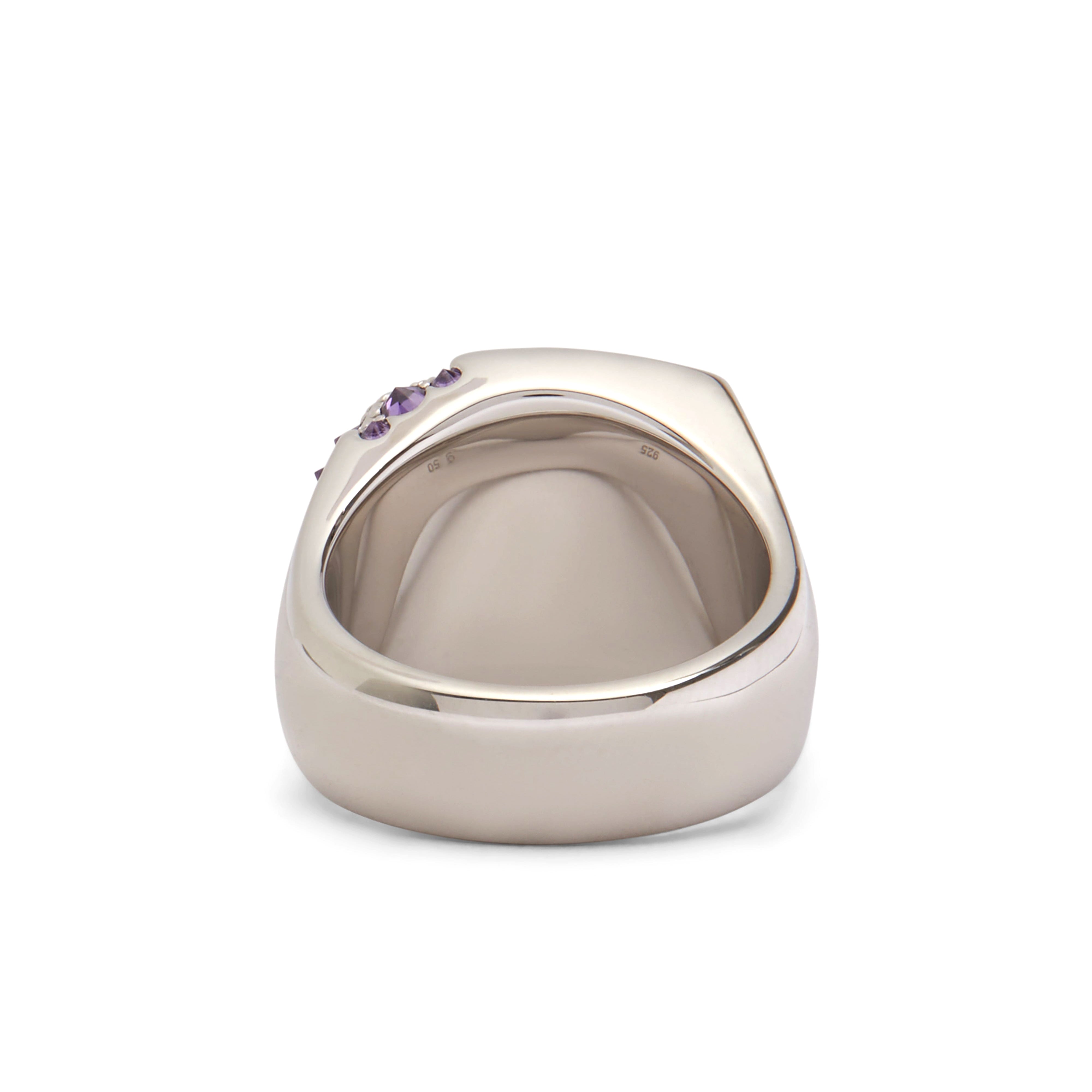 Tom Wood - Women's Cushion Purple Molecule Ring - (Silver) – DSMNY