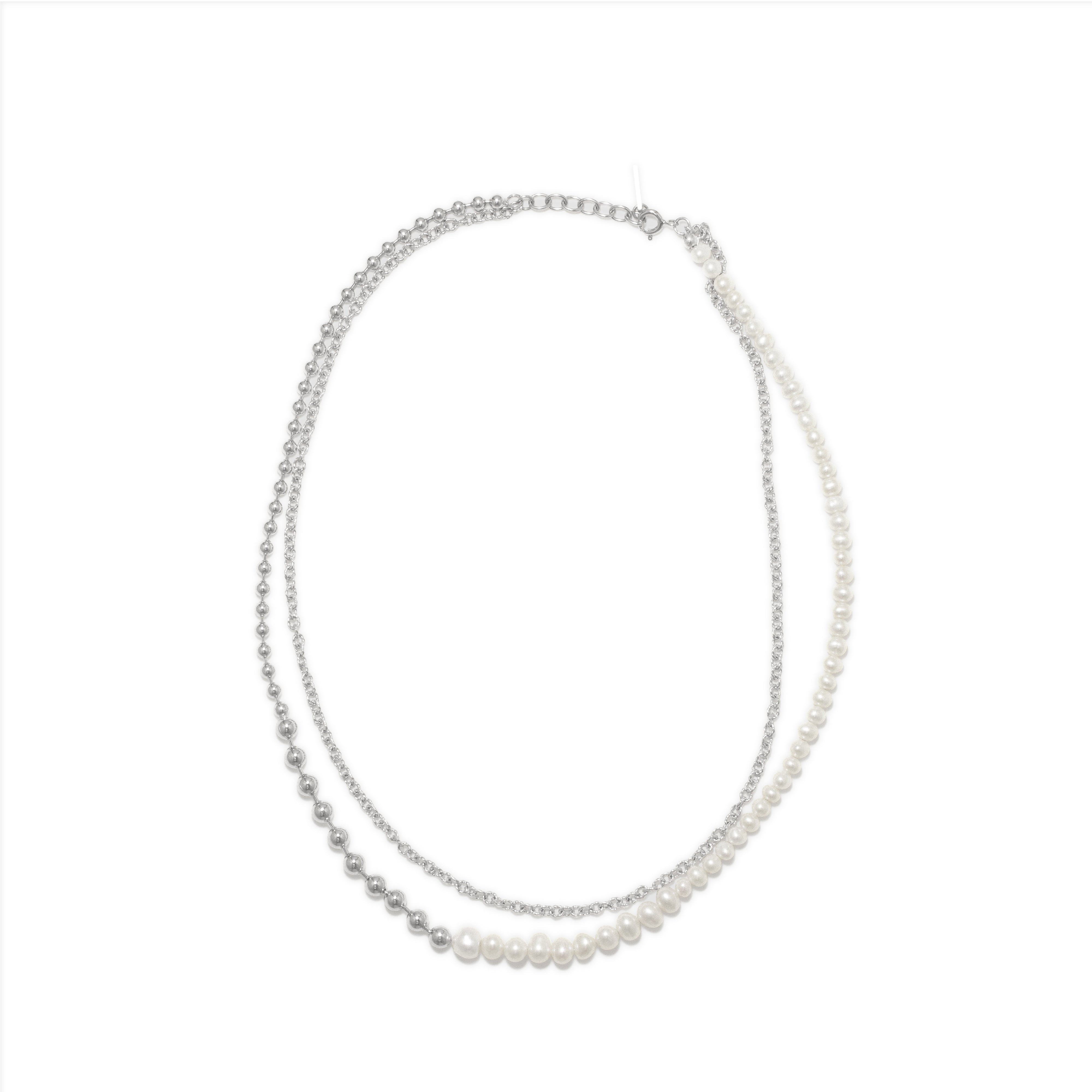 Completedworks: Women's Forgotten Seas Necklace (Pearl/Rhodium Plated ...