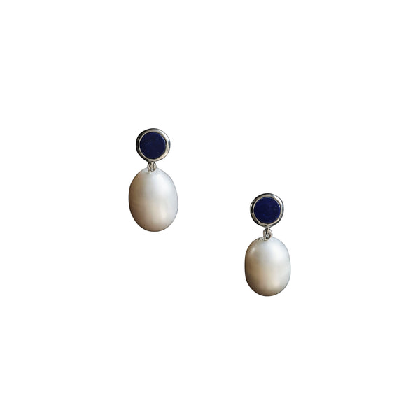 Sophie Buhai - Neue Pearl Earrings - (Blue)