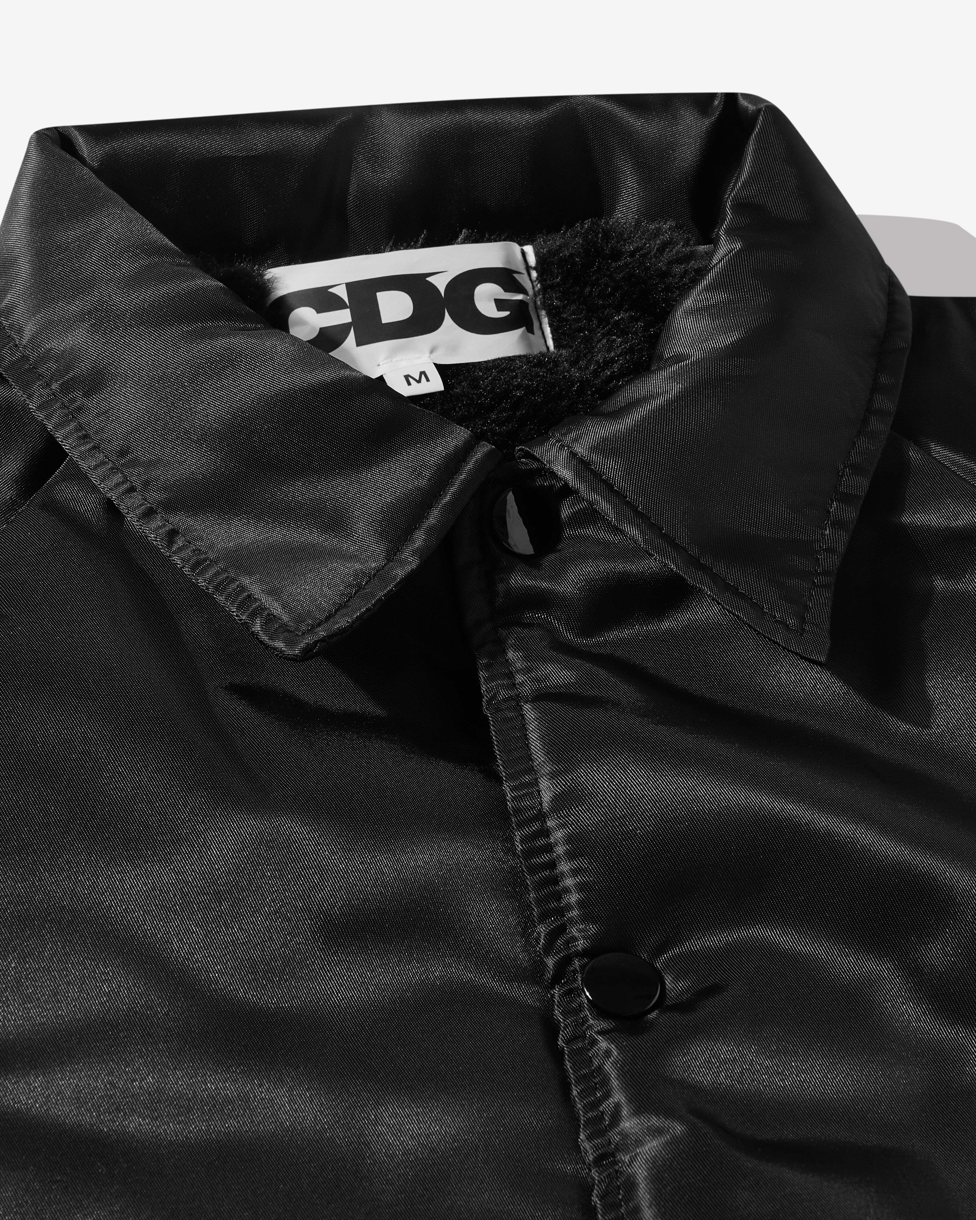 Cdg Faux Fur Coach Jacket Black