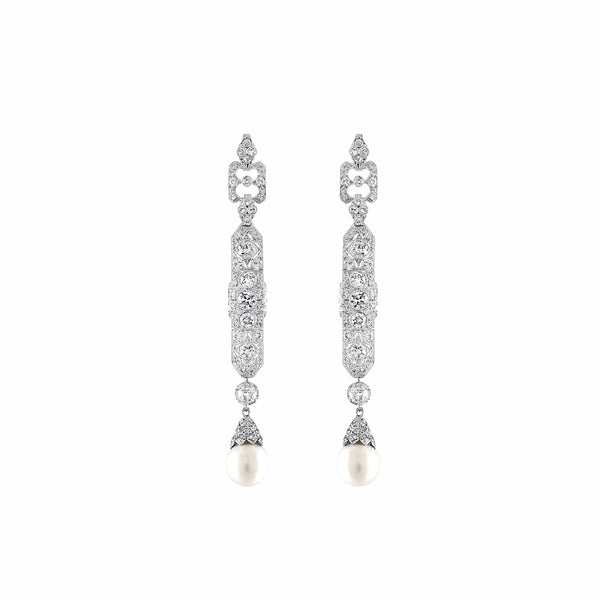 Mindi Mond - Deco Gala Earrings - (Silver)