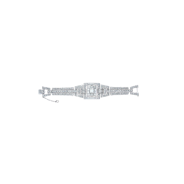 Mindi Mond - Deco French Cut Bracelet - (Silver)