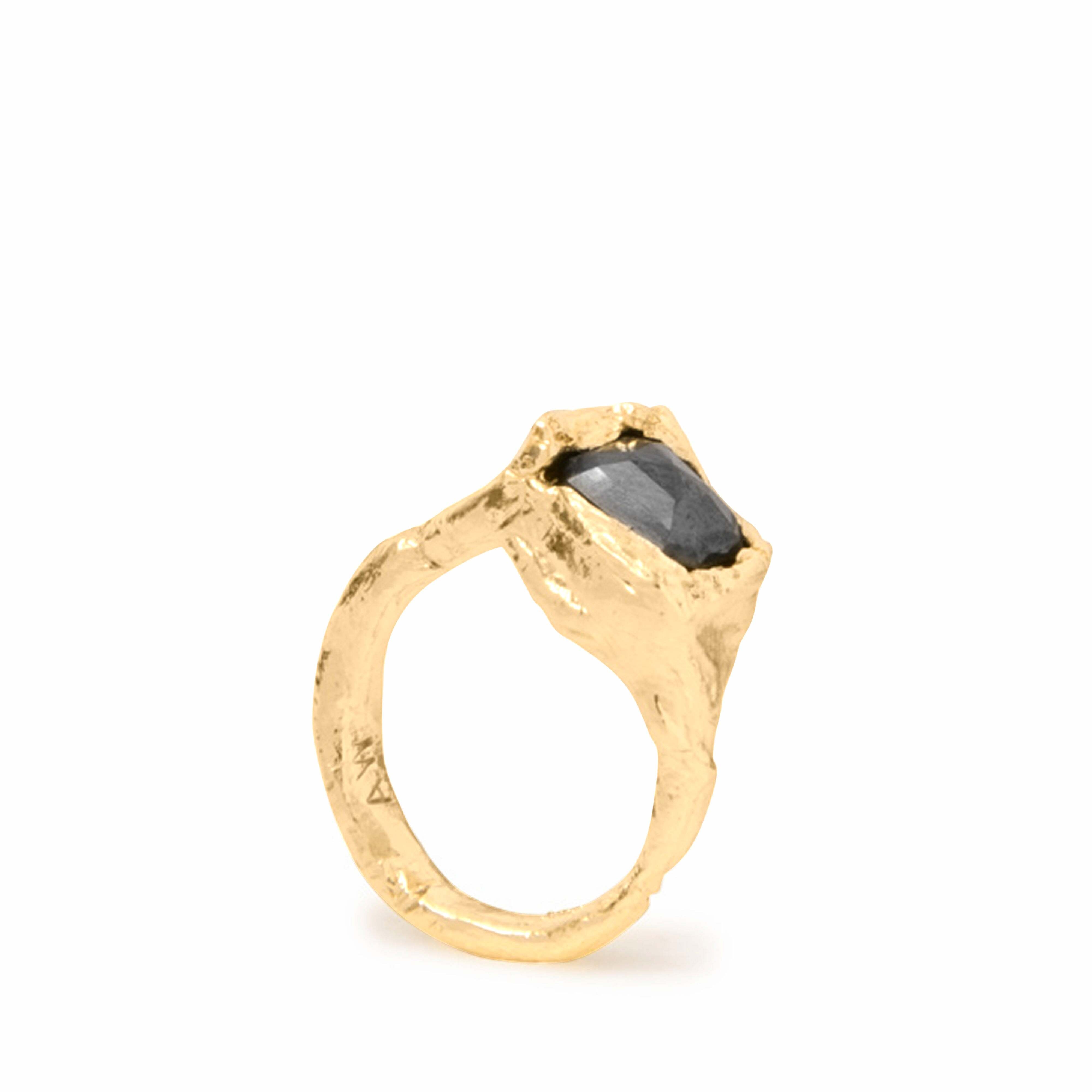 Alice Waese - Black Diamond Twist Ring - (Gold) – DSMNY E-SHOP