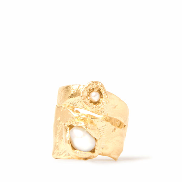 Alice Waese - Pearl Indus Ring - Gold