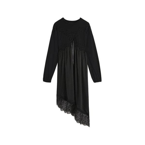 Simone Rocha - Women's Patchwork Long Sleeve T-shirt Dress - (Black)