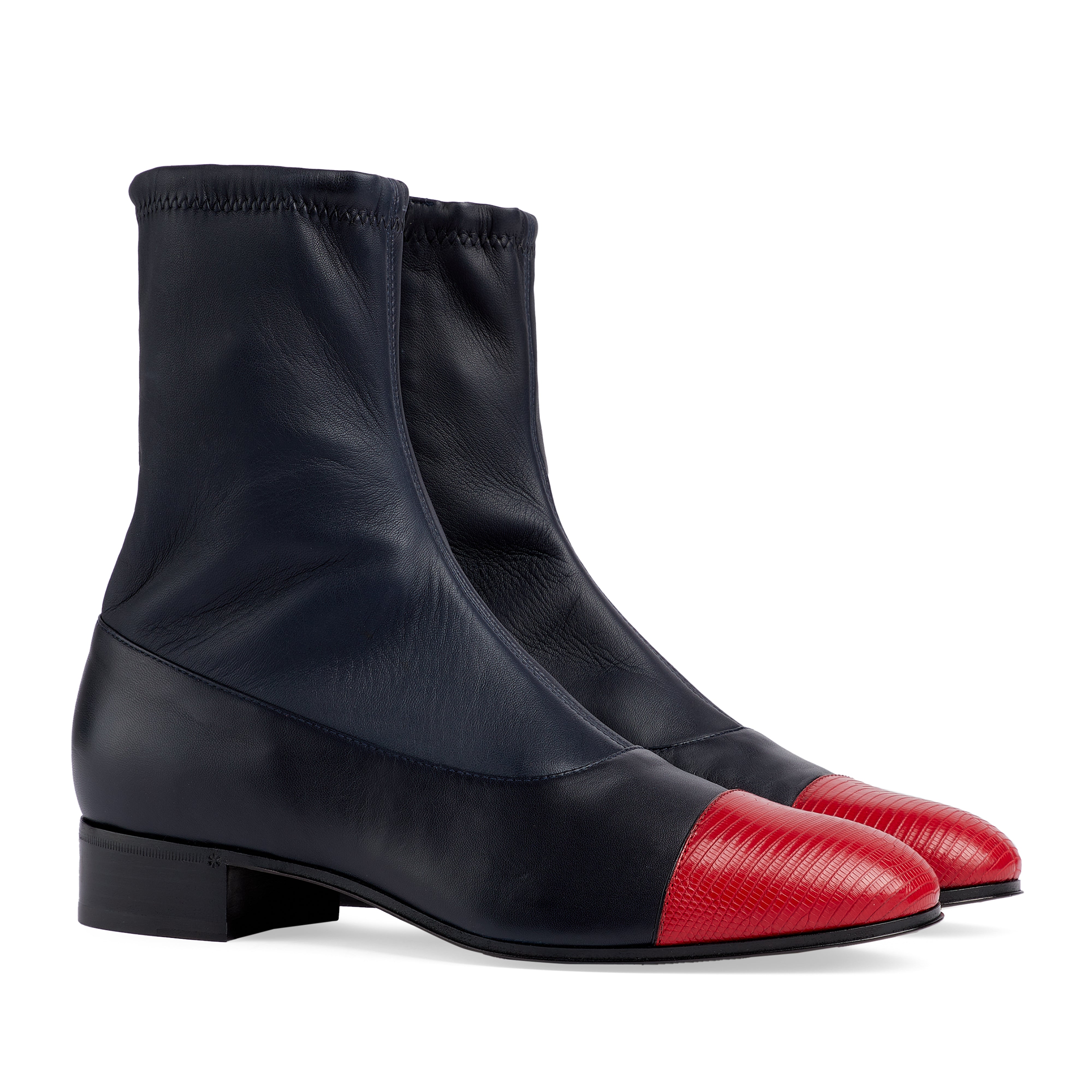 Gucci - Men's Leather Boot with Lizard - (Vermillo) – DSMNY E-SHOP