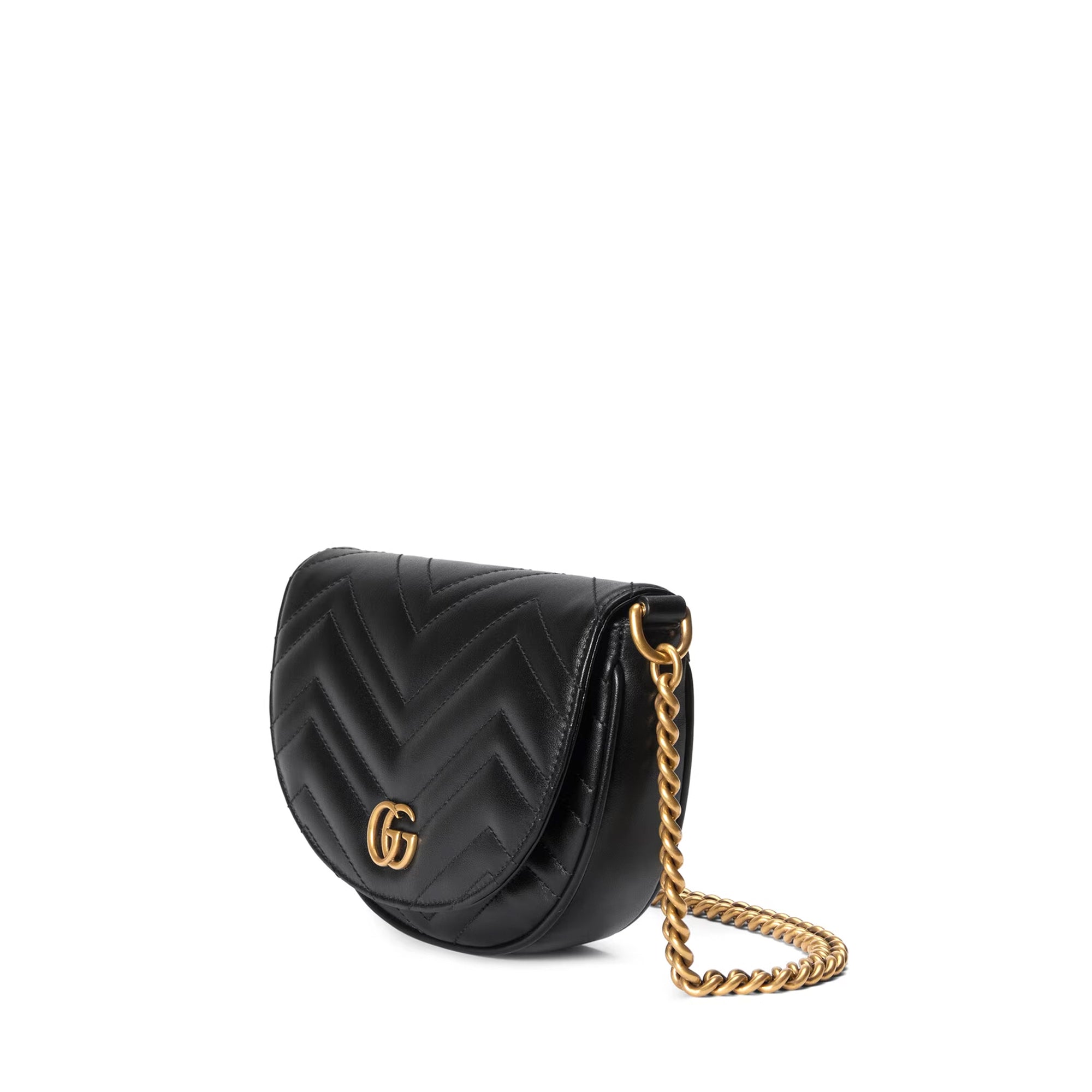 Gucci GG Marmont Multi-Use Bag Pouch Matelasse Leather Mini Neutral 1717492