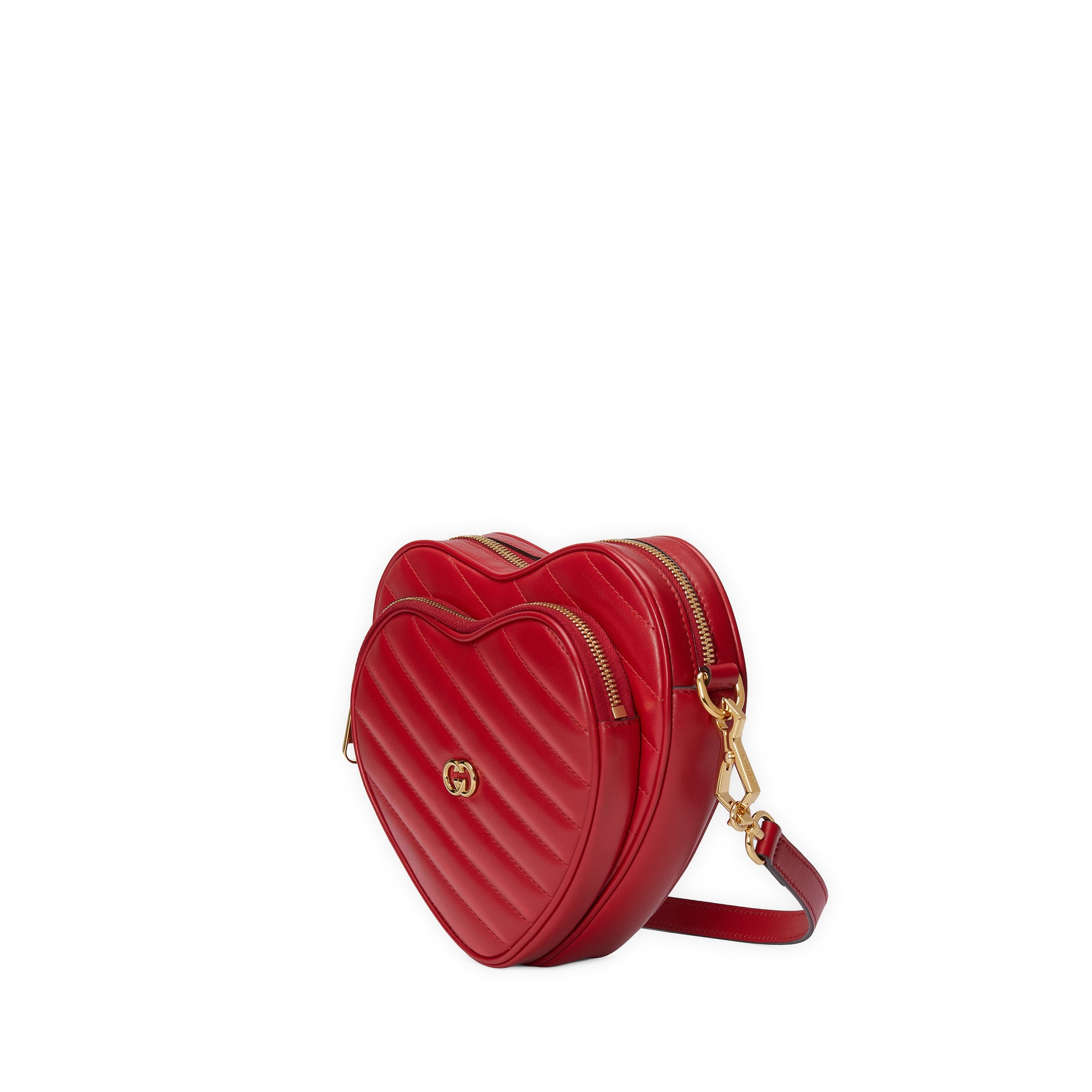 Gucci - Women's Interlocking G Mini Heart Shoulder Bag - (Red) view 2