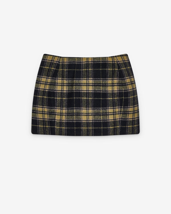 Duran Lantink - Women's Padded Tartan Mini Skirt - (Blue/Cream)