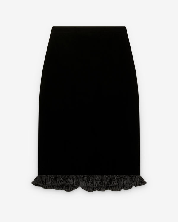 Valentino - Women's Sablé Velvet Skirt - (Black)