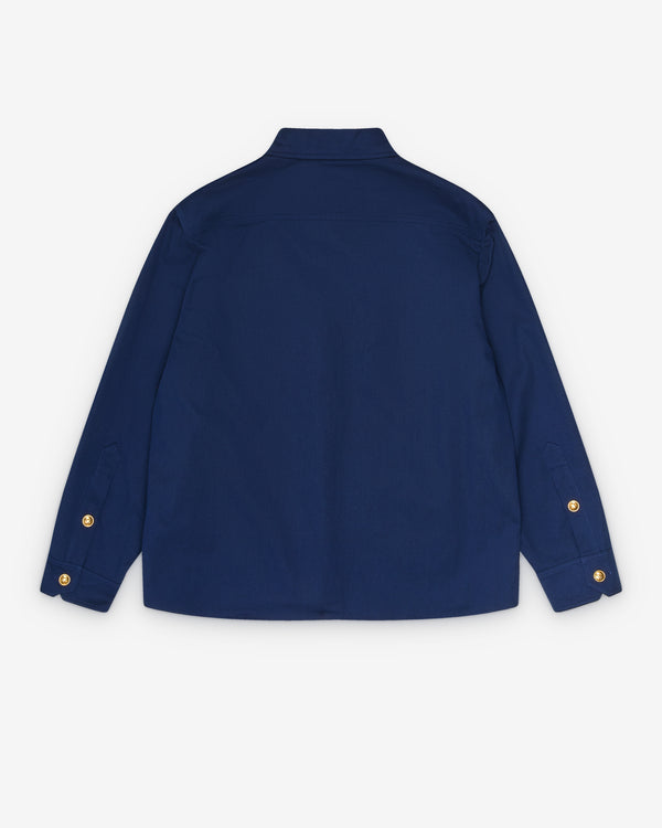 Valentino - Men's Cotton Gabardine Shirt Jacket - (Blue)