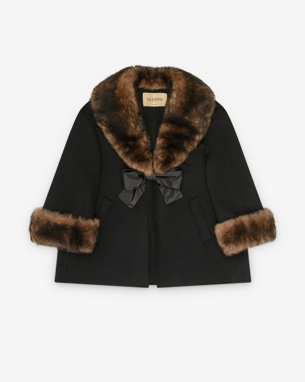 Valentino - Women's Compact Drap Caban - (Black)