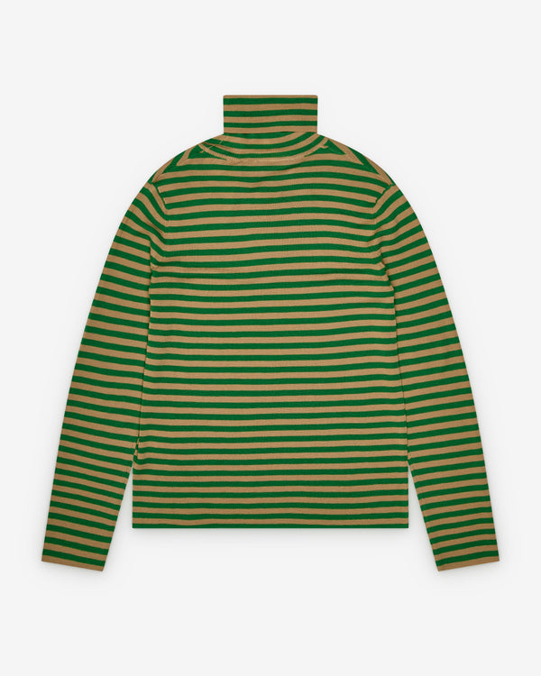 Valentino - Men's Striped Turtleneck - (Green)