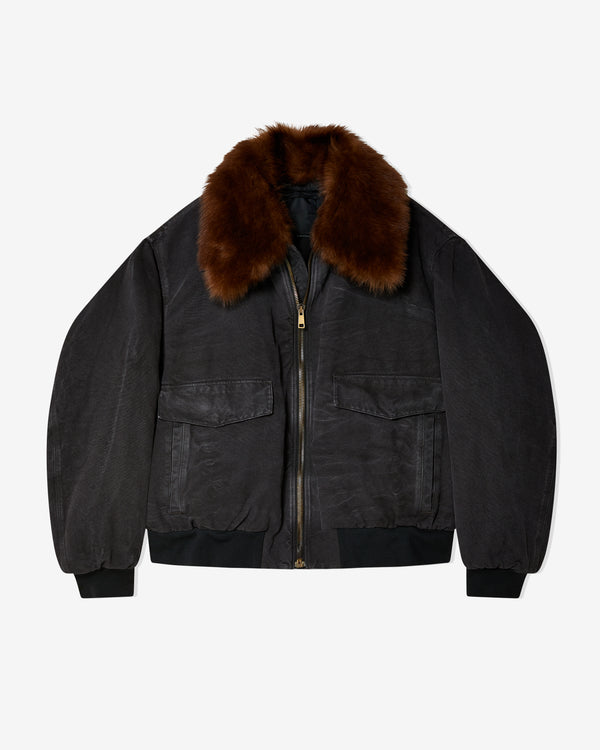 Prada - Men's Shearling Collar Blouson Jacket - (Black)