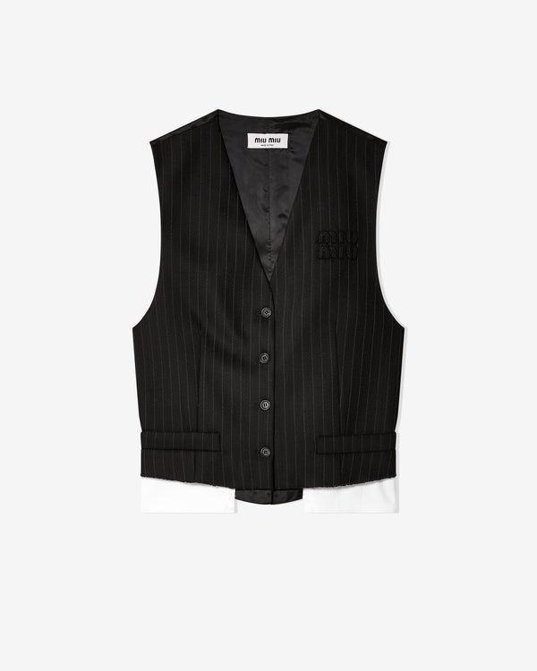 Miu Miu - Women's Pinstripe Vest - (Black)