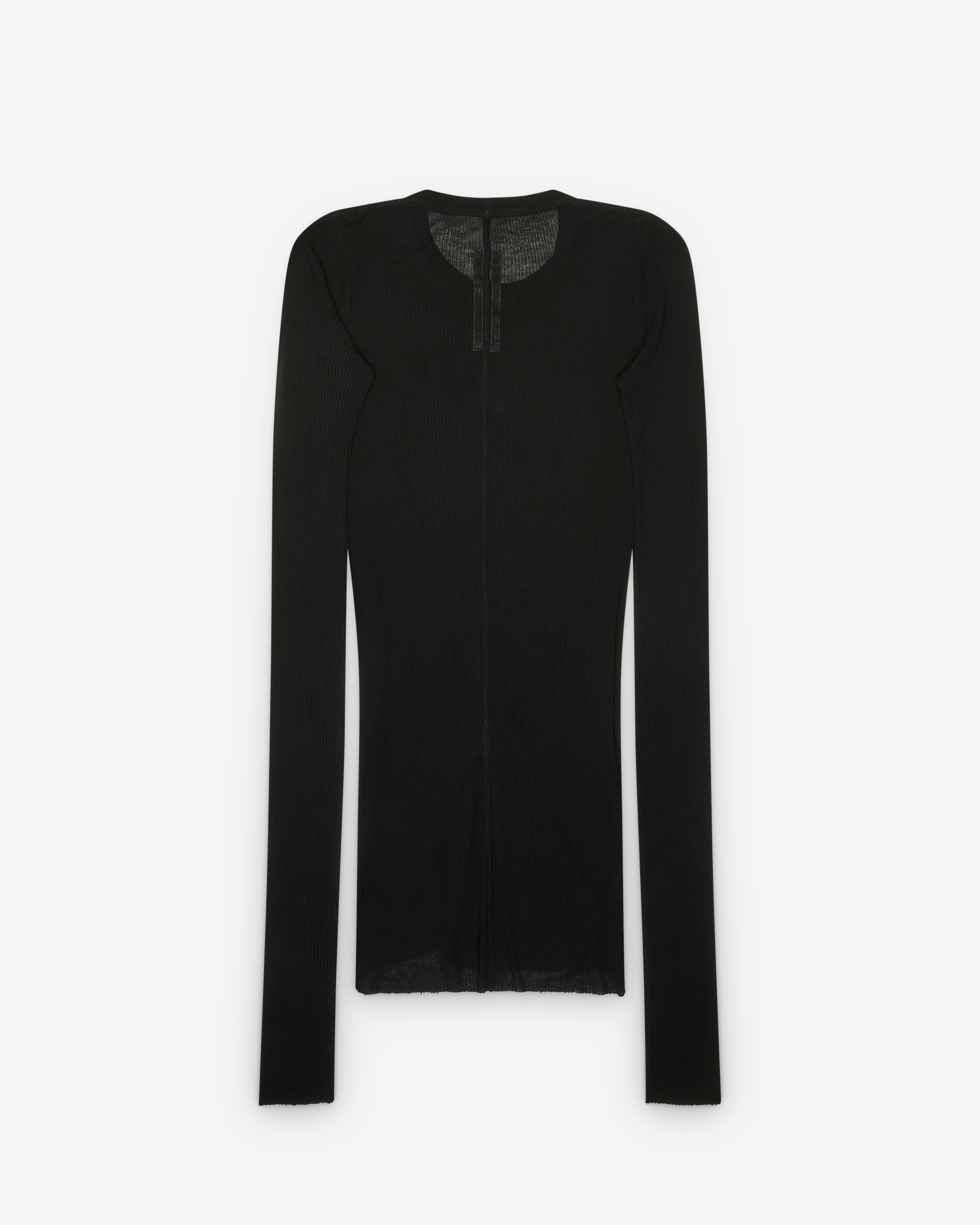 Rick Owens: Women's Rib Long Sleeve T-Shirt (Black) | DSMNY E-SHOP