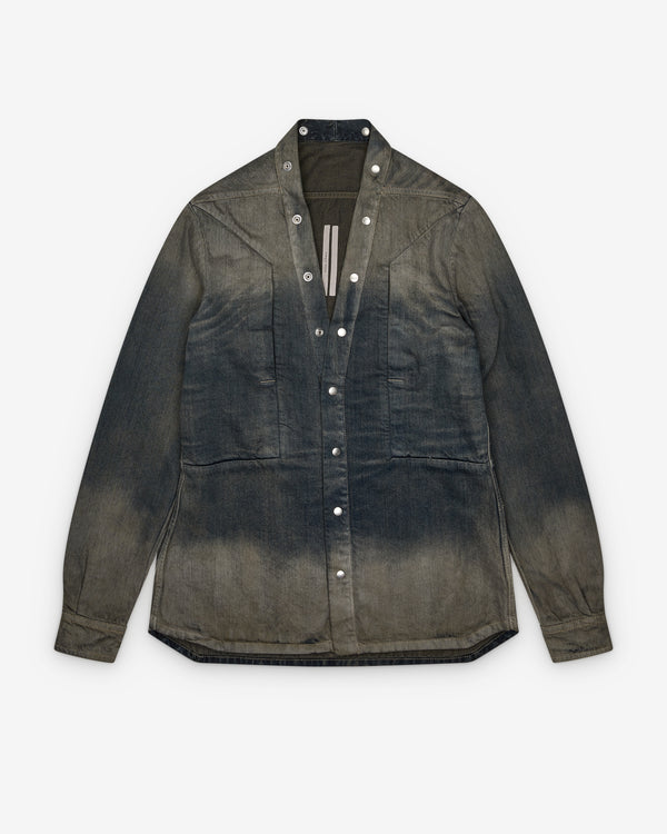 Rick Owens - Men's Denim Shirt - (Dark Dust)