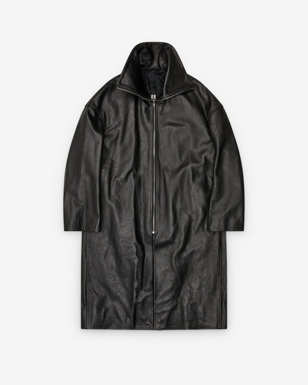 Rick Owens - Men's Leather Dracucollar Coat - (Black)