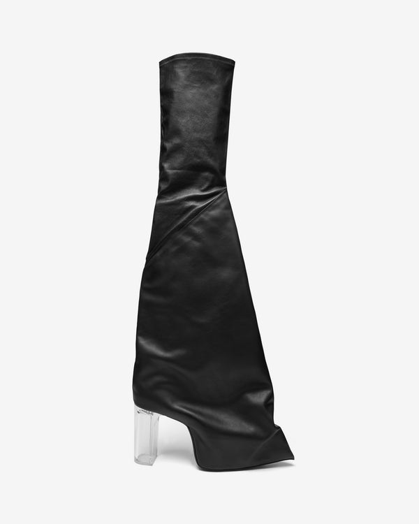 Rick Owens - Men's Taco Kiss Leather Boots - (Black/Clear)