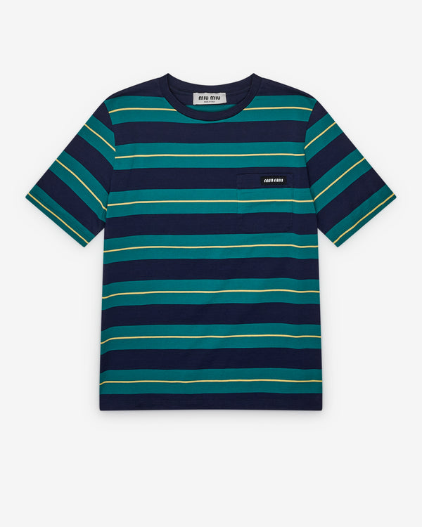 Miu Miu - Women's Jersey T-Shirt - (Green/Navy)