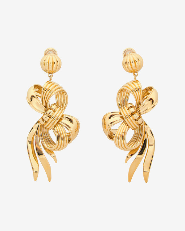 Miu Miu - Women's Metal Bow Earrings - (Gold)