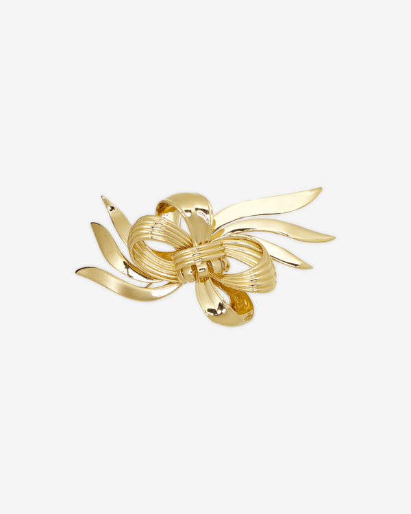 Miu Miu - Women's Metal Bow Brooch - (Gold)