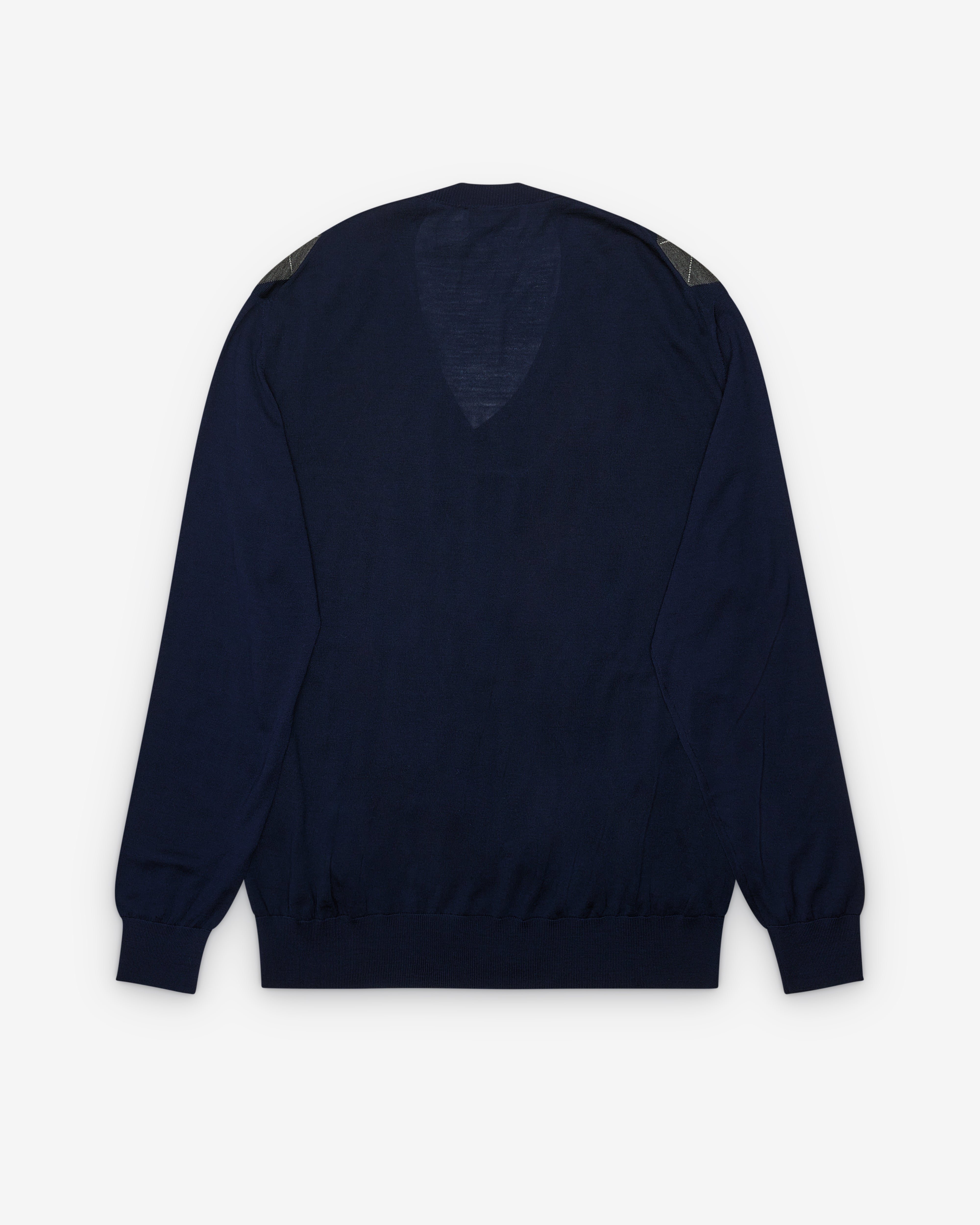 Miu Miu: Women's V-Neck Wool Sweater (Navy) | DSMNY E-SHOP