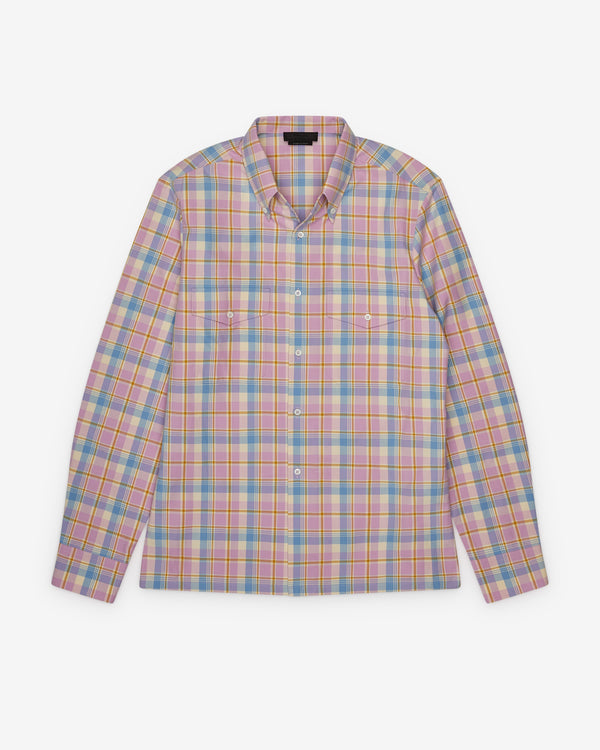 Prada - Men's Checked Button-Down Shirt - (Alabaster)
