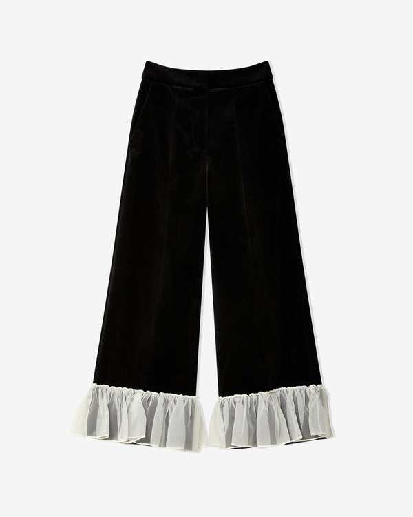 Valentino - Women's Velvet Trousers - (Black/Ivory)