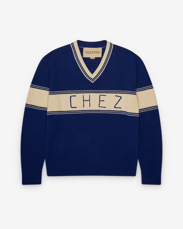 Valentino - Men's Chez Valentino Sweater - (Blue/Butter)