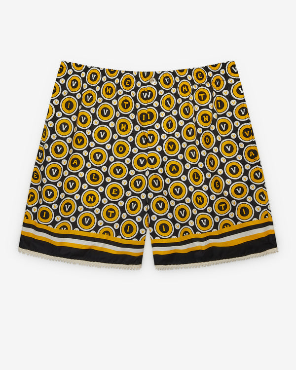 Valentino - Men's Bermuda Shorts - (Black/Yellow)