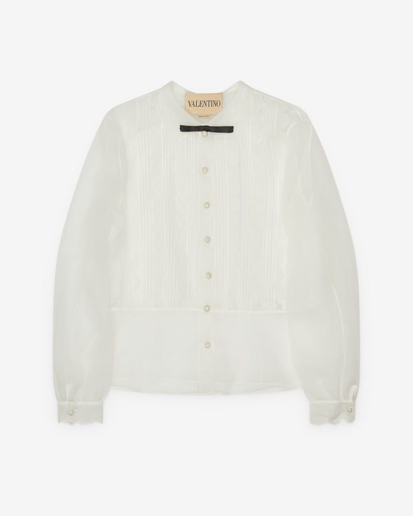 Valentino - Women's Organza Shirt - (Ivory)