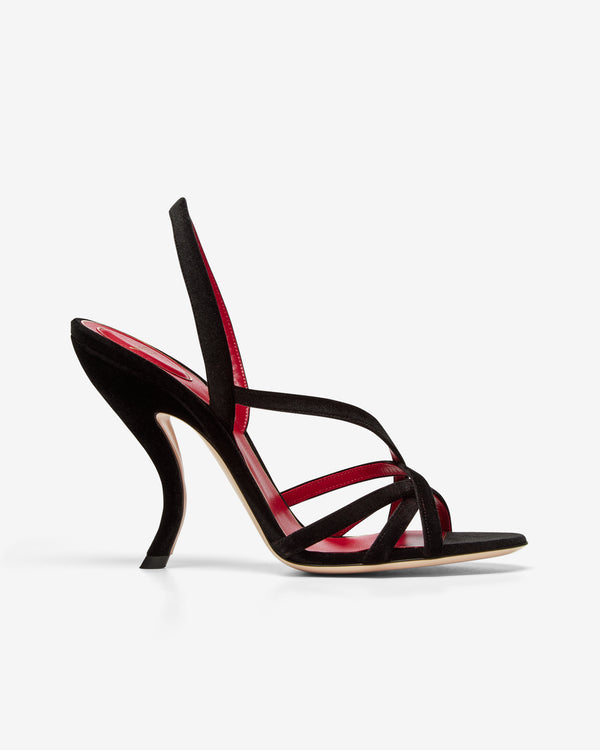 Valentino Garavani - Women's Fetishique Velvet Sandal - (Black)